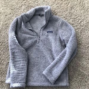 Patagonia fleece M grey sweater quarter zip
